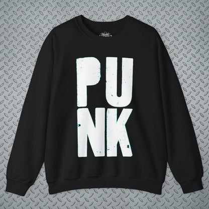 Sweatshirt - Punk Crewneck Bold Text Sweatshirt - Unisex Graphic Crew Neck Shirt | Gildan 18000 from SHIRT MONSTERS