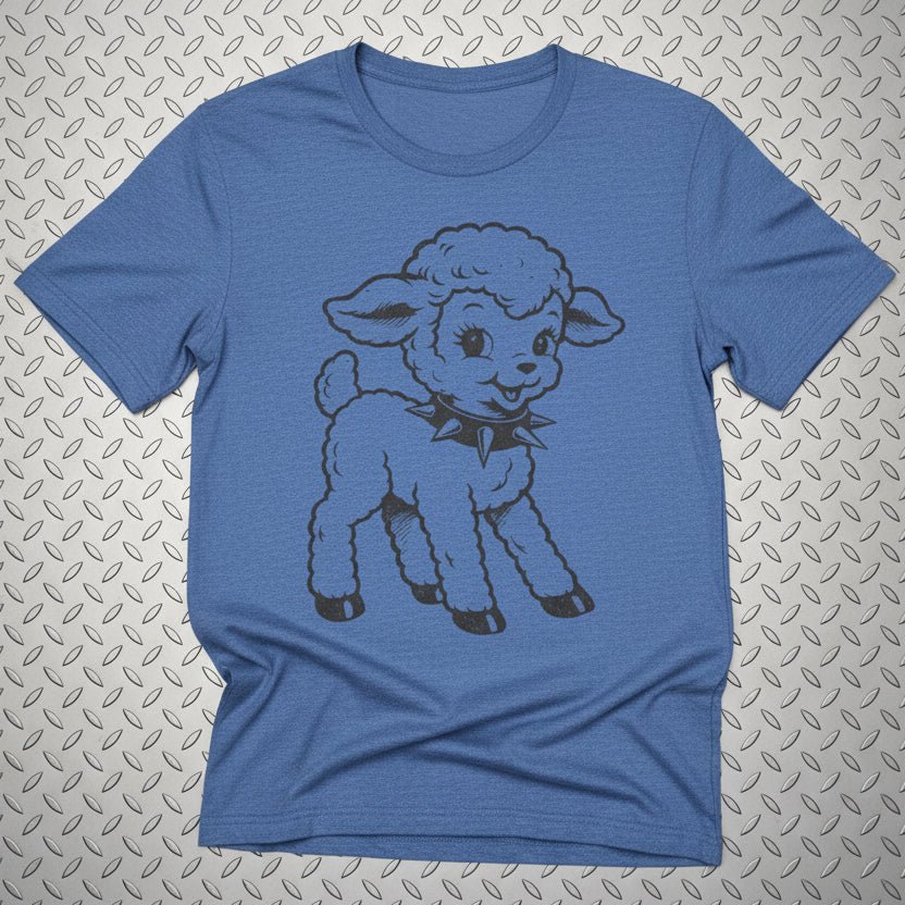 T-Shirt - Punk Rock Lamb Shirt | Animals, Funny | Light Fitted - Unisex Bella+Canvas 3001 | Punk from SHIRT MONSTERS