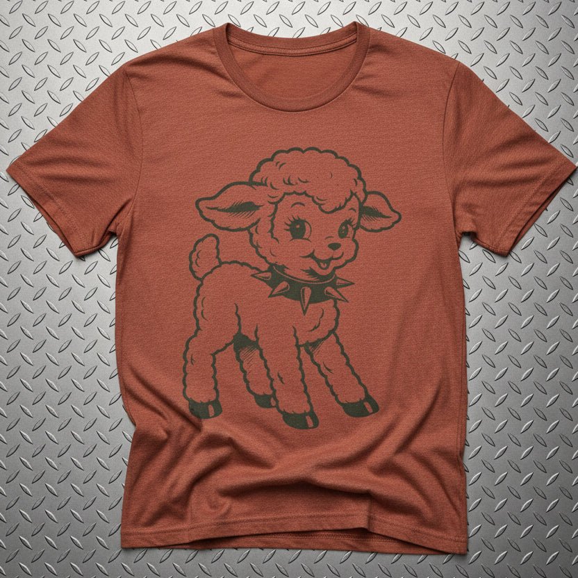 T-Shirt - Punk Rock Lamb Shirt | Animals, Funny | Light Fitted - Unisex Bella+Canvas 3001 | Punk from SHIRT MONSTERS