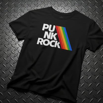 T-Shirt - Punk Rock Rainbow Shirt | Unisex Heavy Cotton Gildan 5000 | Music | Punk from SHIRT MONSTERS