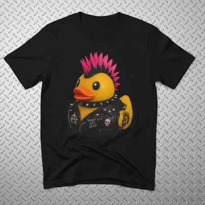 T-Shirt - Punk Rubber Duck Shirt | Light Fitted - Unisex Bella+Canvas 3001 | Animals, Funny | Punk from SHIRT MONSTERS