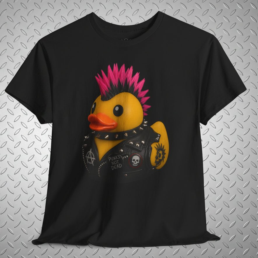 T-Shirt - Punk Rubber Duck Shirt | Unisex Heavy Cotton - Gildan 5000 | Animals, Funny | Punk from SHIRT MONSTERS
