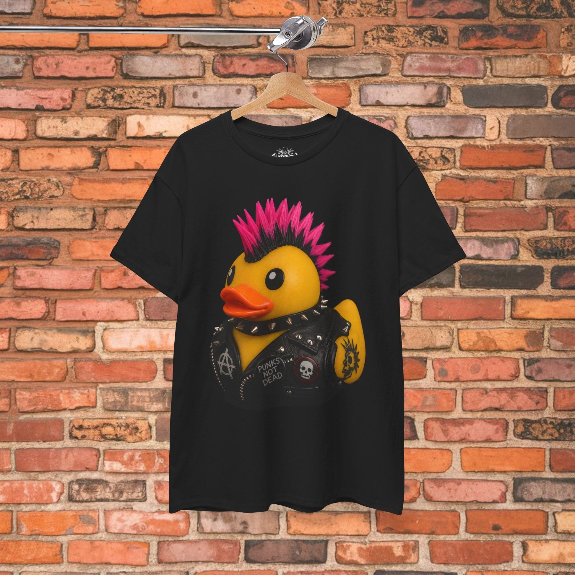 T-Shirt - Punk Rubber Duck Shirt | Unisex Heavy Cotton - Gildan 5000 | Animals, Funny | Punk from SHIRT MONSTERS