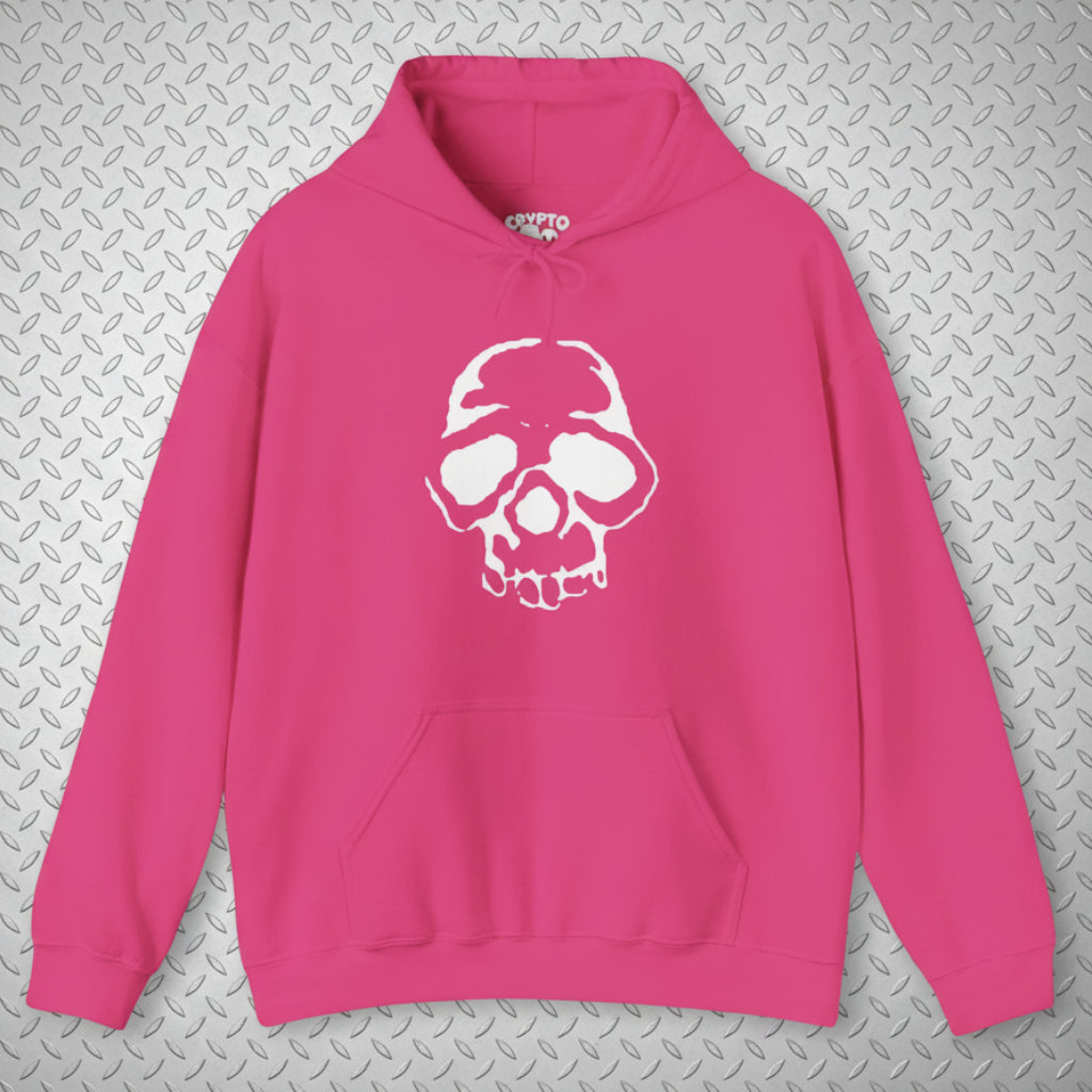 Hoodie - Punk Stenciled Skull | Hoodie | Hooded Sweatshirt from Crypto Zoo Tees
