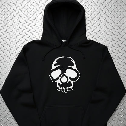 Hoodie - Punk Stenciled Skull | Hoodie | Hooded Sweatshirt from Crypto Zoo Tees