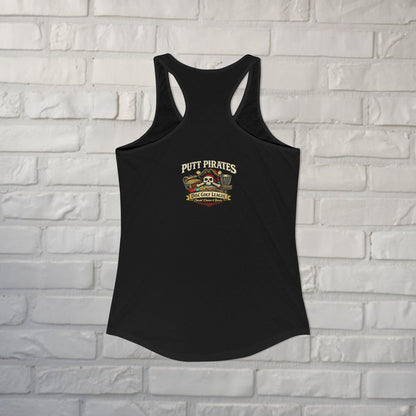 Tank Top - Putt Pirates Booty Hunters | Ladies Racerback Tank Top | Funny from Crypto Zoo Tees