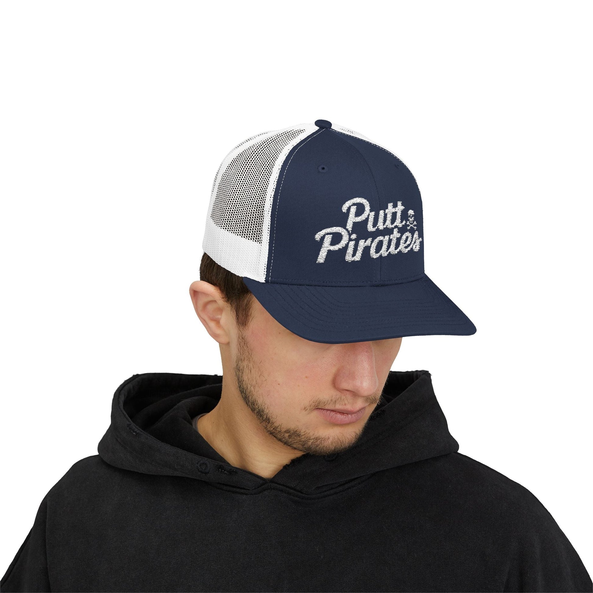 Hats - Putt Pirates Hat MANY COLORS | Embroidered Cap | Funny | Retro & Vintage from Crypto Zoo Tees