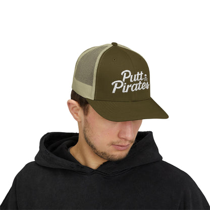 Hats - Putt Pirates Hat MANY COLORS | Embroidered Cap | Funny | Retro & Vintage from Crypto Zoo Tees