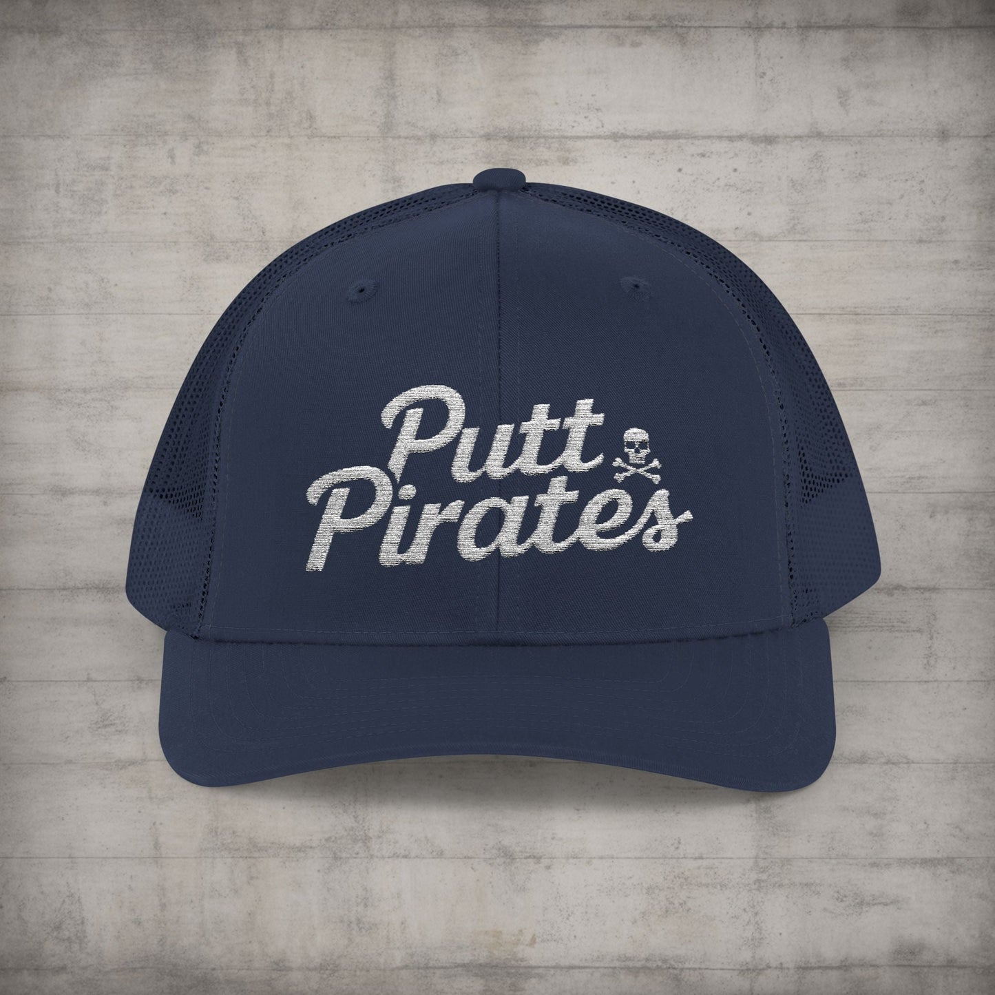 Hats - Putt Pirates Hat MANY COLORS | Embroidered Cap | Funny | Retro & Vintage from Crypto Zoo Tees
