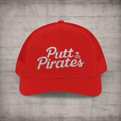 Hats - Putt Pirates Hat MANY COLORS | Embroidered Cap | Funny | Retro & Vintage from Crypto Zoo Tees