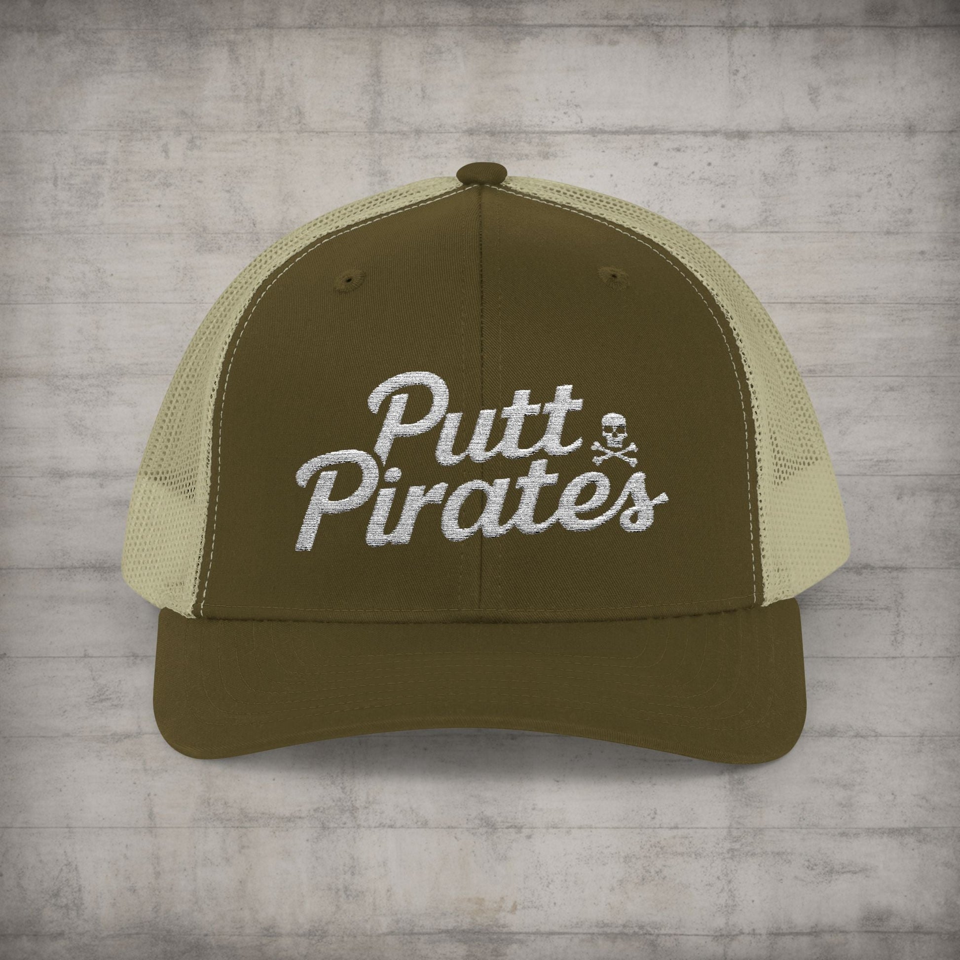 Hats - Putt Pirates Hat MANY COLORS | Embroidered Cap | Funny | Retro & Vintage from Crypto Zoo Tees