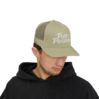 Hats - Putt Pirates Hat MANY COLORS | Embroidered Cap | Funny | Retro & Vintage from Crypto Zoo Tees