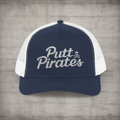 Hats - Putt Pirates Hat MANY COLORS | Embroidered Cap | Funny | Retro & Vintage from Crypto Zoo Tees