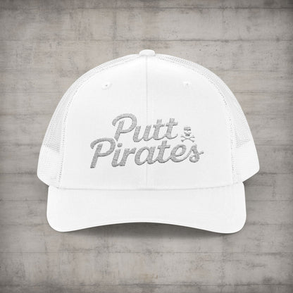 Hats - Putt Pirates Hat MANY COLORS | Embroidered Cap | Funny | Retro & Vintage from Crypto Zoo Tees