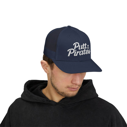 Hats - Putt Pirates Hat MANY COLORS | Embroidered Cap | Funny | Retro & Vintage from Crypto Zoo Tees