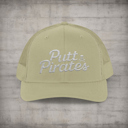 Hats - Putt Pirates Hat MANY COLORS | Embroidered Cap | Funny | Retro & Vintage from Crypto Zoo Tees