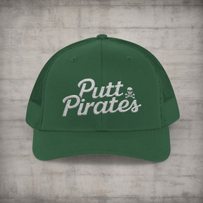 Hats - Putt Pirates Hat MANY COLORS | Embroidered Cap | Funny | Retro & Vintage from Crypto Zoo Tees
