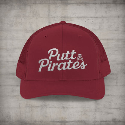 Hats - Putt Pirates Hat MANY COLORS | Embroidered Cap | Funny | Retro & Vintage from Crypto Zoo Tees