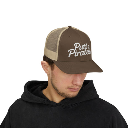 Hats - Putt Pirates Hat MANY COLORS | Embroidered Cap | Funny | Retro & Vintage from Crypto Zoo Tees