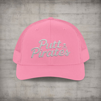 Hats - Putt Pirates Hat MANY COLORS | Embroidered Cap | Funny | Retro & Vintage from Crypto Zoo Tees