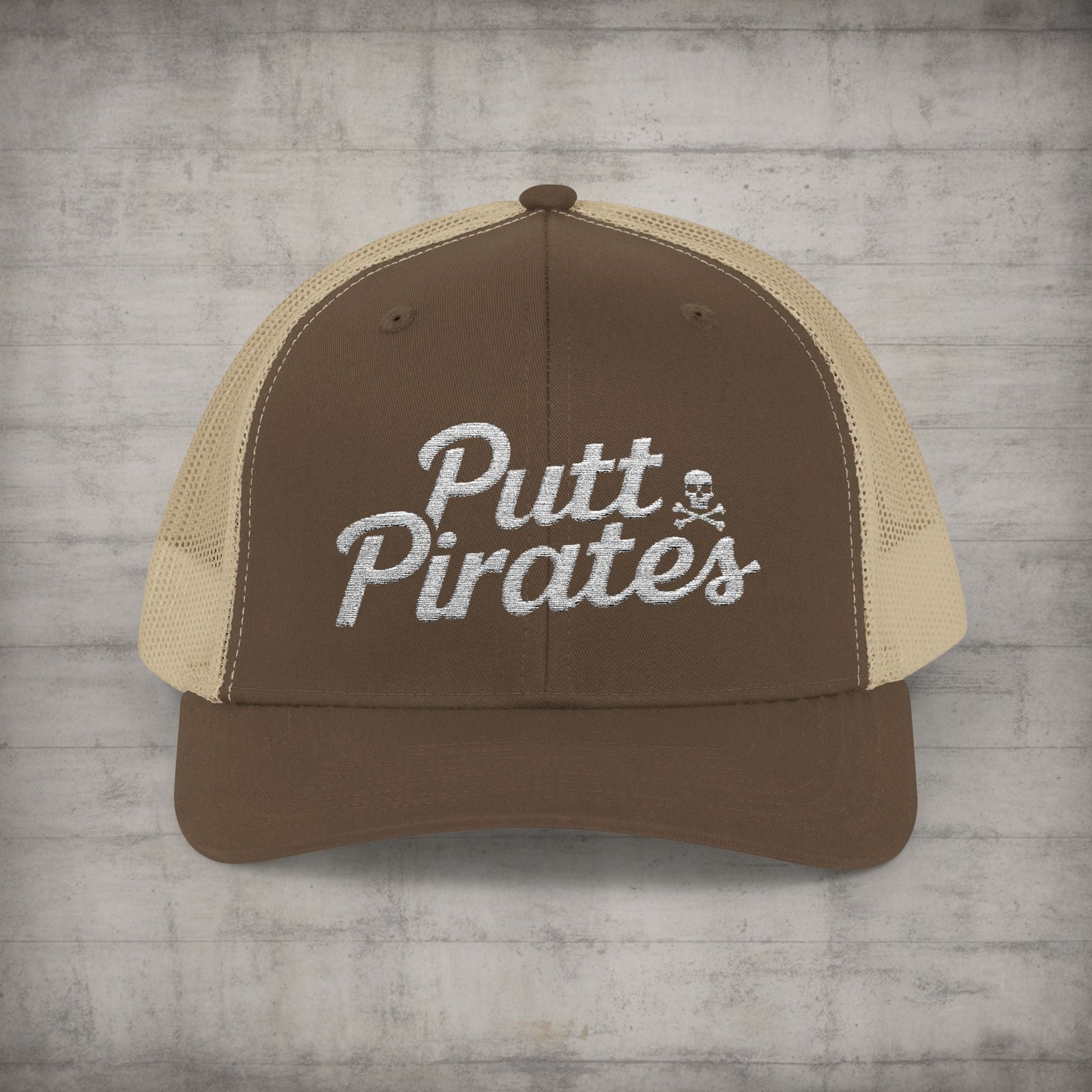 Hats - Putt Pirates Hat MANY COLORS | Embroidered Cap | Funny | Retro & Vintage from Crypto Zoo Tees