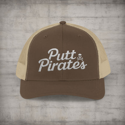 Hats - Putt Pirates Hat MANY COLORS | Embroidered Cap | Funny | Retro & Vintage from Crypto Zoo Tees