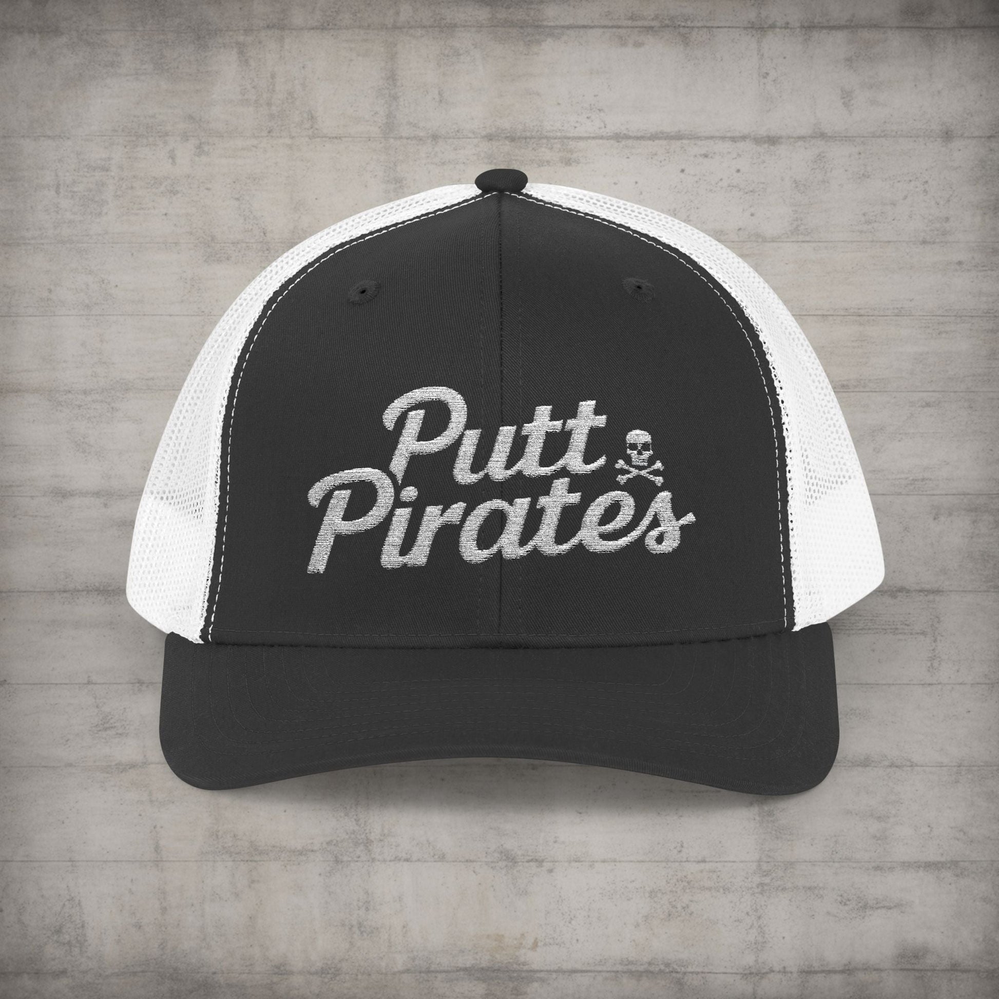 Hats - Putt Pirates Hat MANY COLORS | Embroidered Cap | Funny | Retro & Vintage from Crypto Zoo Tees