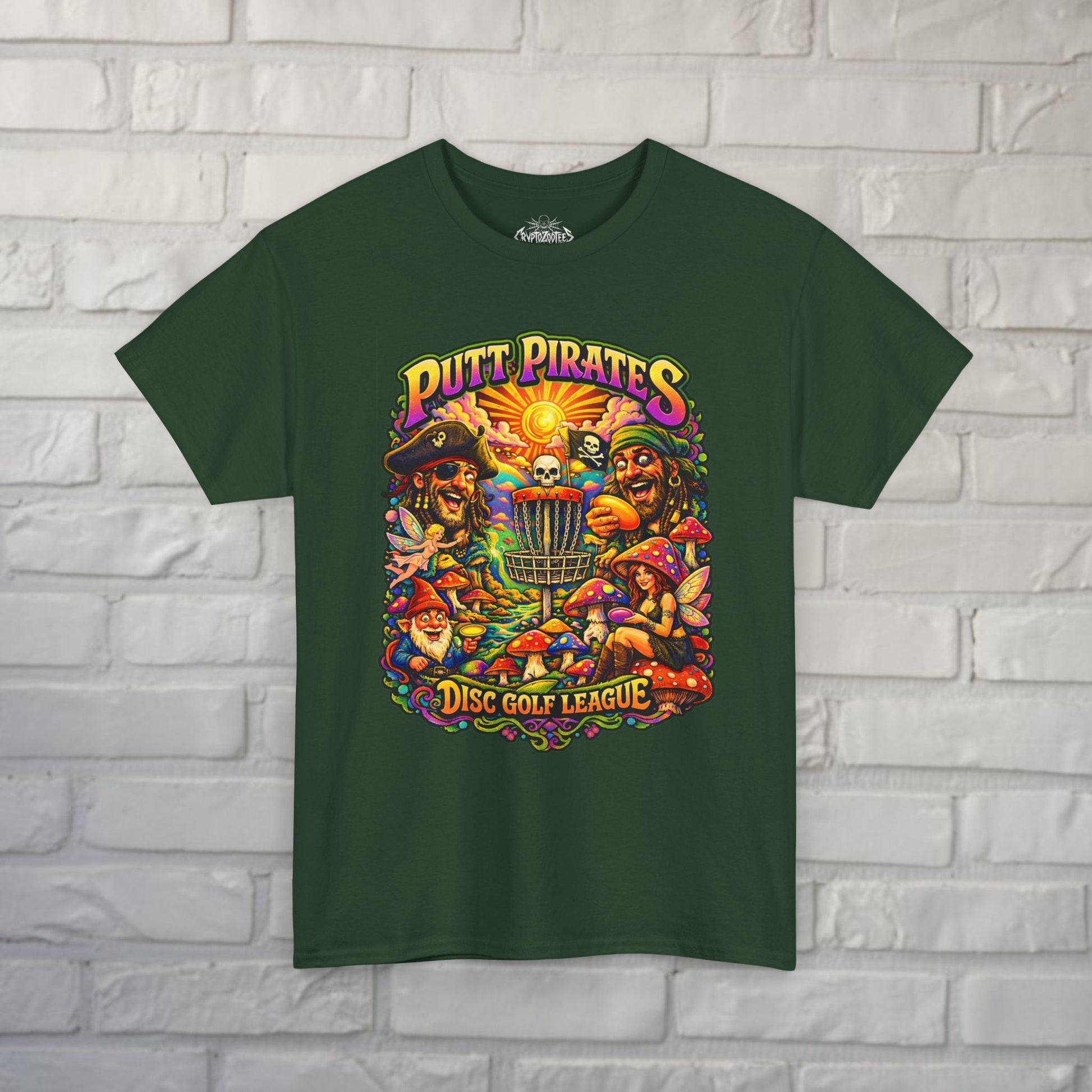 T-Shirt - Putt Pirates Tripping Balls - Putt Pirates Shirt | Unisex Heavy Cotton - Gildan 5000 from Crypto Zoo Tees