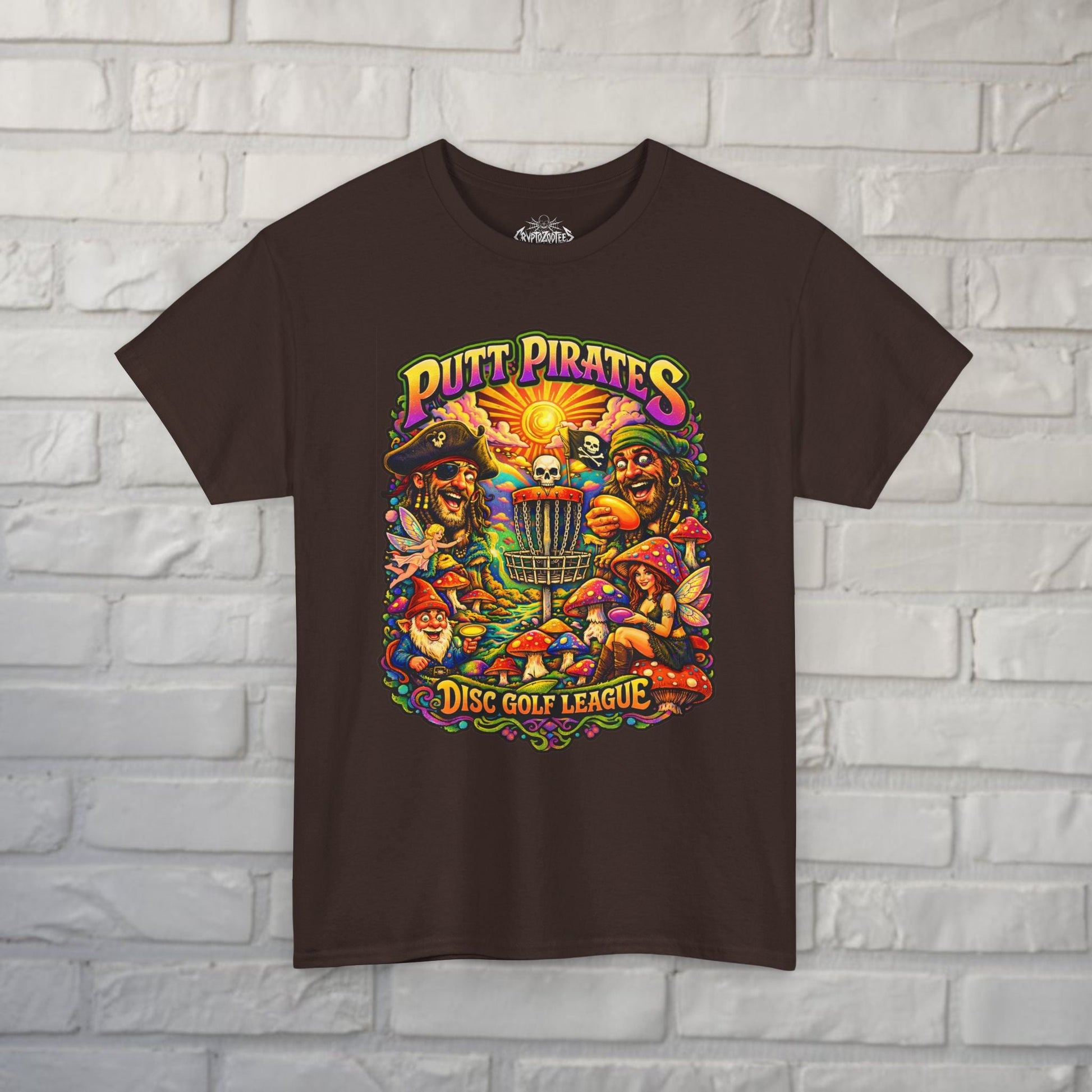 T-Shirt - Putt Pirates Tripping Balls - Putt Pirates Shirt | Unisex Heavy Cotton - Gildan 5000 from Crypto Zoo Tees