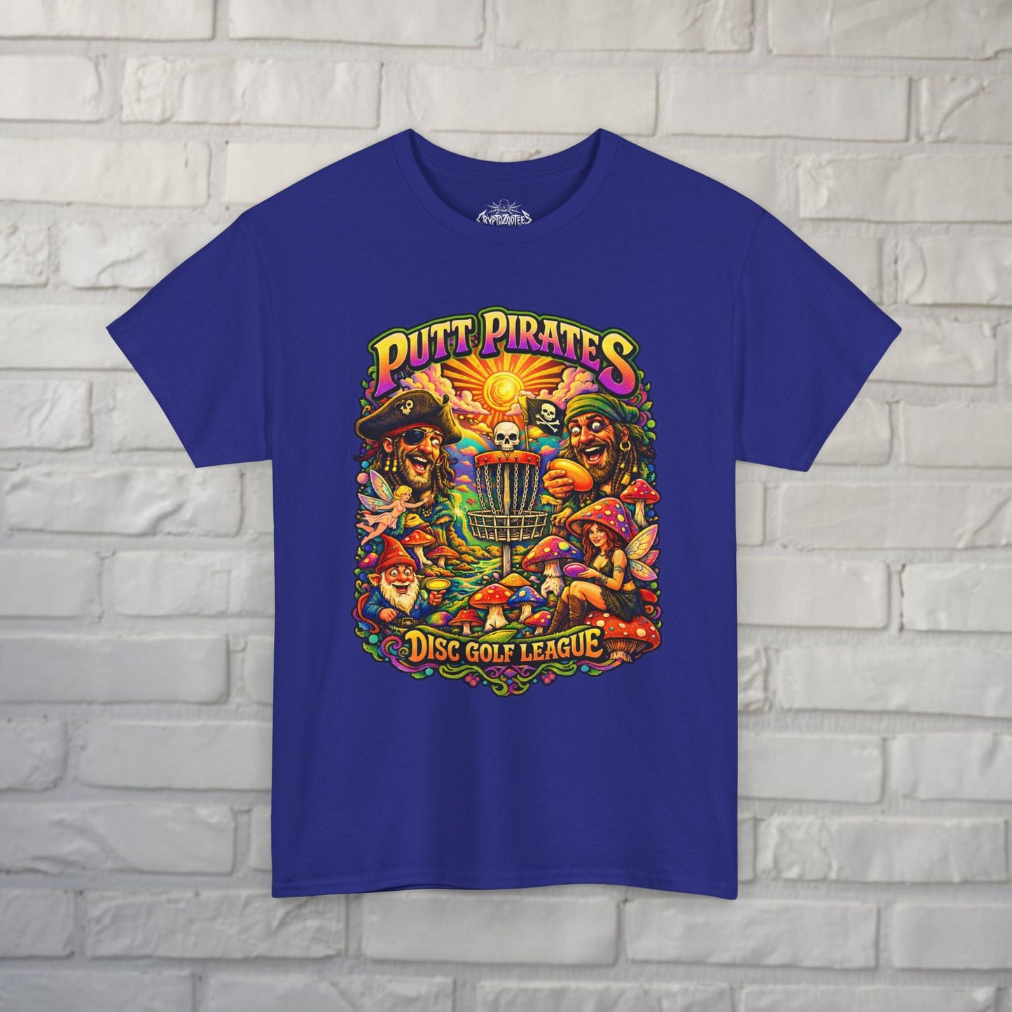 T-Shirt - Putt Pirates Tripping Balls - Putt Pirates Shirt | Unisex Heavy Cotton - Gildan 5000 from Crypto Zoo Tees