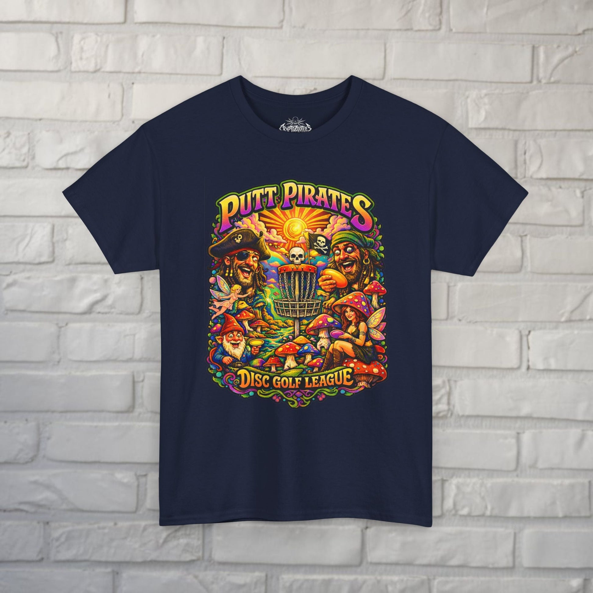 T-Shirt - Putt Pirates Tripping Balls - Putt Pirates Shirt | Unisex Heavy Cotton - Gildan 5000 from Crypto Zoo Tees