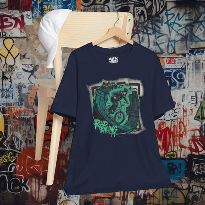 T-Shirt - Rad Racing BMX Bike T-shirt | Bella+Canvas Unisex Shirt | Sports Tee from Crypto Zoo Tees