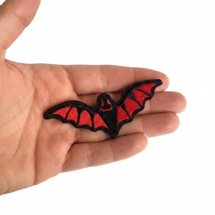 - Red Bat Patch | Iron On Patch | Bats, Halloween | Goth/Gothic from SHIRT MONSTERS