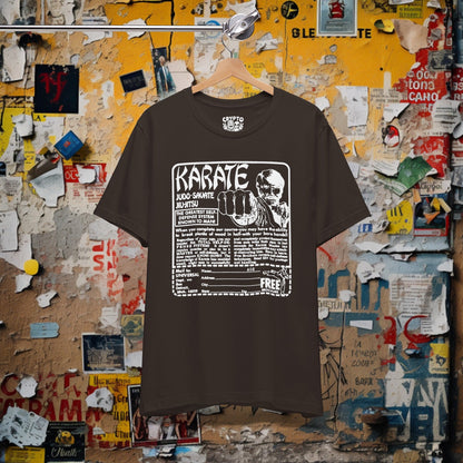 T-Shirt - Retro Karate Advertisement T-shirt | Bella + Canvas Unisex T-shirt from Crypto Zoo Tees