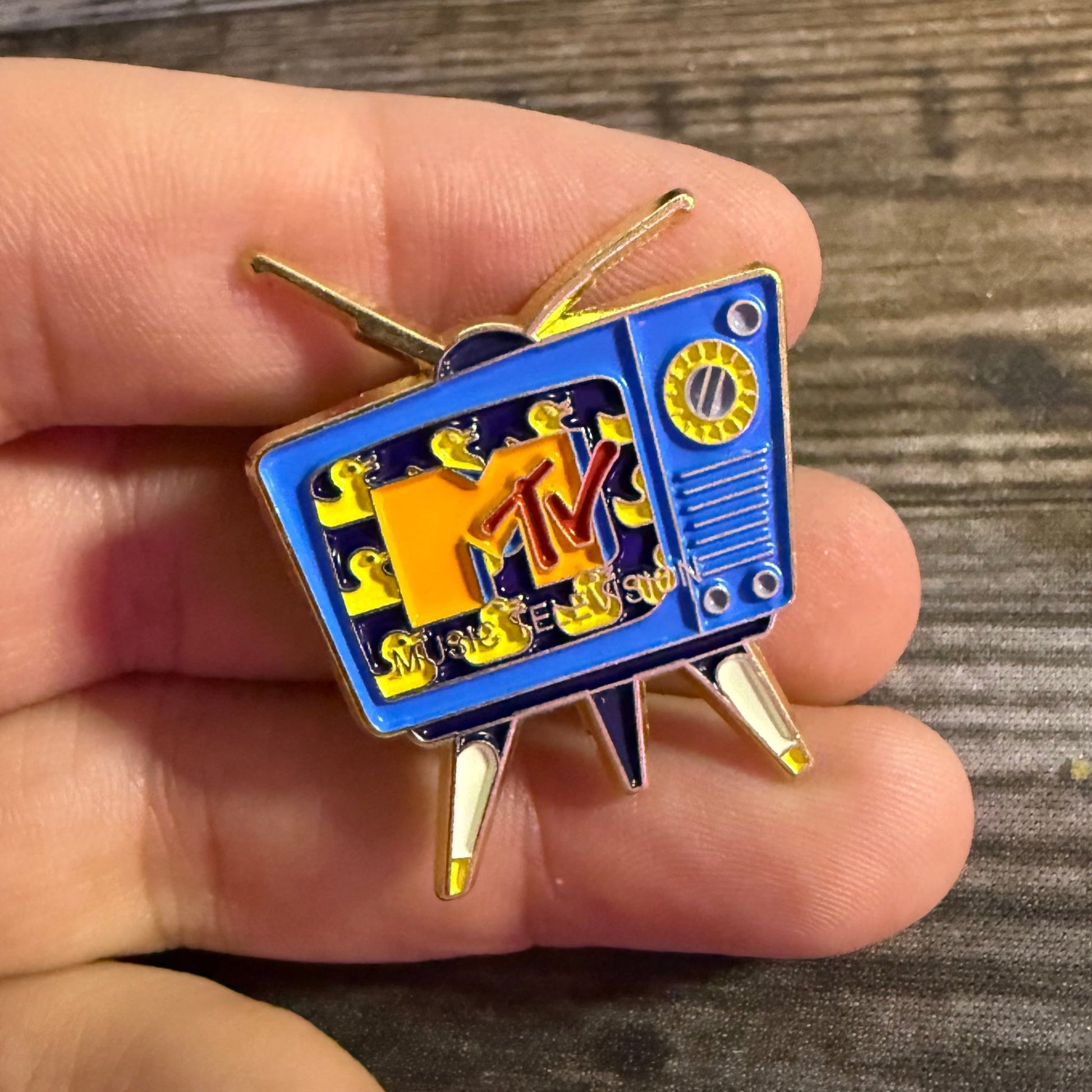  - Retro MTV Pinback Button | Pinback Button | Retro & Vintage | Music from Crypto Zoo Tees