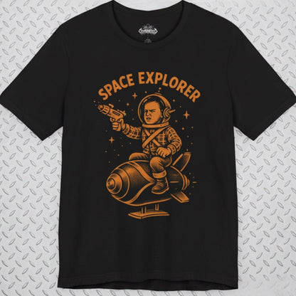 T-Shirt - Retro Space Explorer Tee | Light Fitted - Unisex Bella+Canvas 3001 | Alien & UFO, Retro & Vintage | Psychedelic from SHIRT MONSTERS