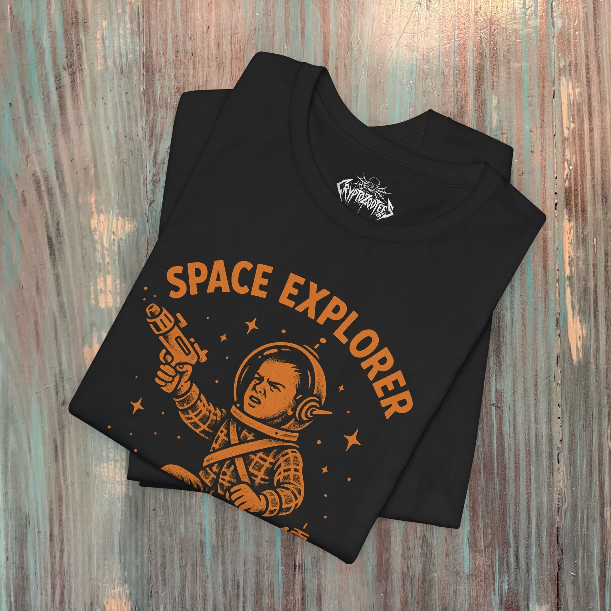 T-Shirt - Retro Space Explorer Tee | Light Fitted - Unisex Bella+Canvas 3001 | Alien & UFO, Retro & Vintage | Psychedelic from SHIRT MONSTERS