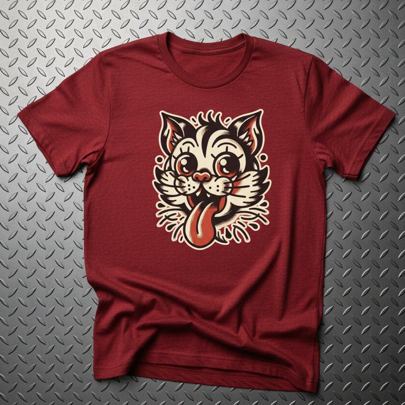 T-Shirt - Rockabilly Cat Shirt | Cats, Retro & Vintage | Light Fitted - Unisex Bella+Canvas 3001 | Rockabilly from SHIRT MONSTERS