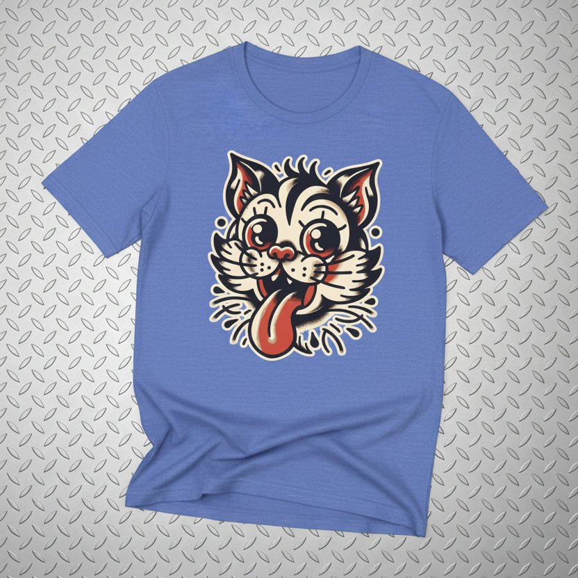 T-Shirt - Rockabilly Cat Shirt | Cats, Retro & Vintage | Light Fitted - Unisex Bella+Canvas 3001 | Rockabilly from SHIRT MONSTERS