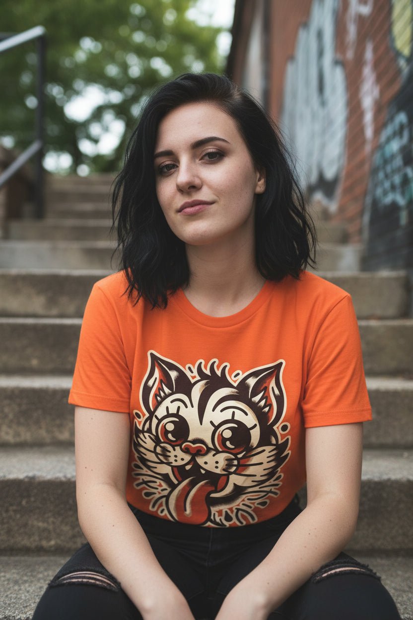 T-Shirt - Rockabilly Cat Shirt | Cats, Retro & Vintage | Light Fitted - Unisex Bella+Canvas 3001 | Rockabilly from SHIRT MONSTERS