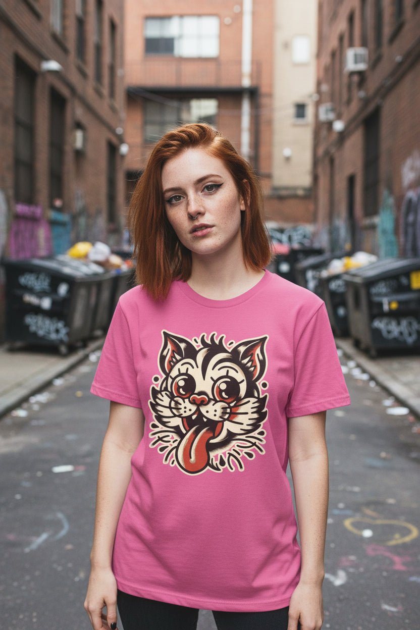 T-Shirt - Rockabilly Cat Shirt | Cats, Retro & Vintage | Light Fitted - Unisex Bella+Canvas 3001 | Rockabilly from SHIRT MONSTERS