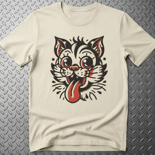 T-Shirt - Rockabilly Cat Shirt | Cats, Retro & Vintage | Light Fitted - Unisex Bella+Canvas 3001 | Rockabilly from SHIRT MONSTERS