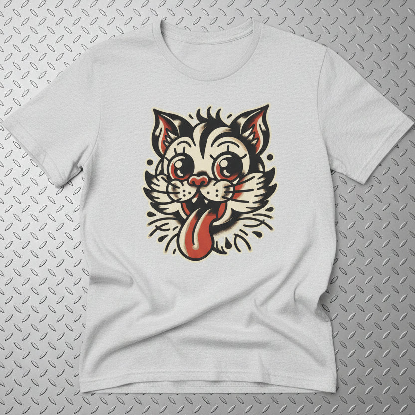 T-Shirt - Rockabilly Cat Shirt | Cats, Retro & Vintage | Light Fitted - Unisex Bella+Canvas 3001 | Rockabilly from SHIRT MONSTERS