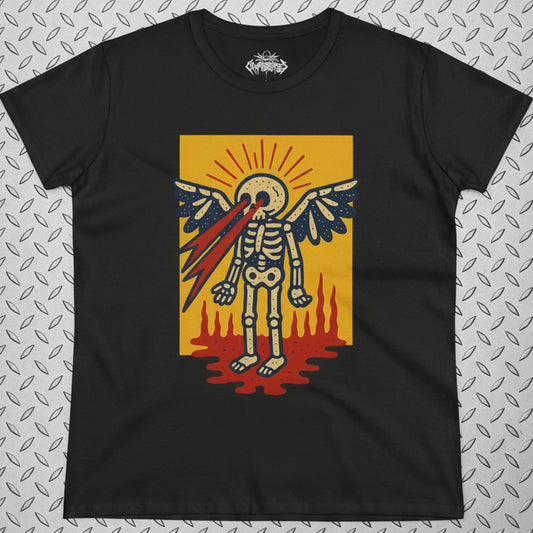 T-Shirt - Skeleton Laser Eyes | Skulls & Skeletons, Psychedelic | Unisex Shirt, Ladies Tee, Tank Top, Long Sleeve, Sweatshirt, Hoodie from Crypto Zoo Tees