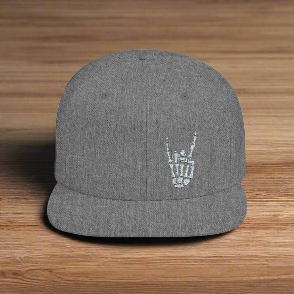 Hats - Skeleton Metal Devil Horn Fingers | Hats &amp; Beanies | Skulls &amp; Skeletons, Metal | Metal from Crypto Zoo Tees