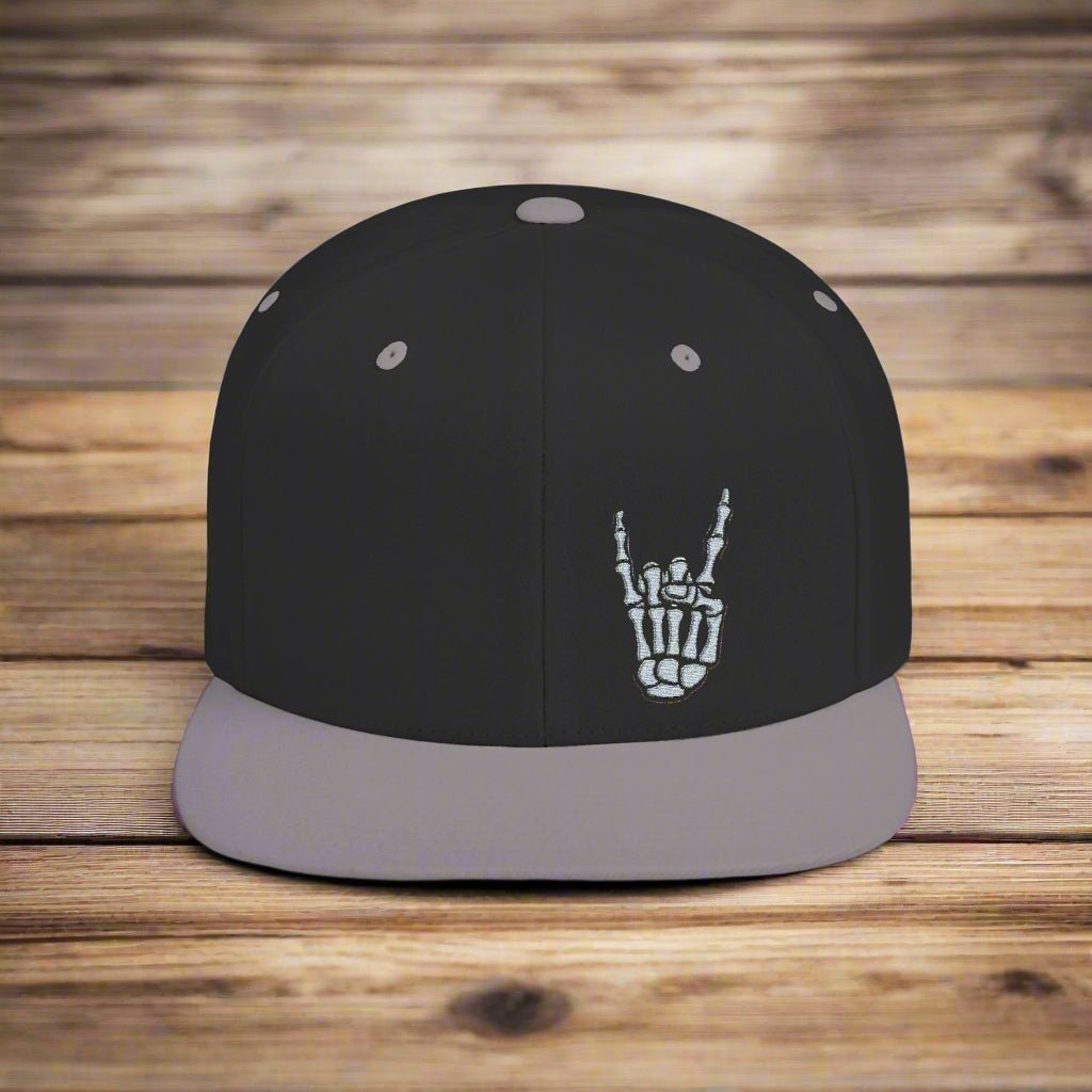 Hats - Skeleton Metal Devil Horn Fingers | Hats &amp; Beanies | Skulls &amp; Skeletons, Metal | Metal from Crypto Zoo Tees