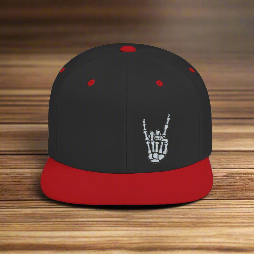 Hats - Skeleton Metal Devil Horn Fingers | Hats &amp; Beanies | Skulls &amp; Skeletons, Metal | Metal from Crypto Zoo Tees