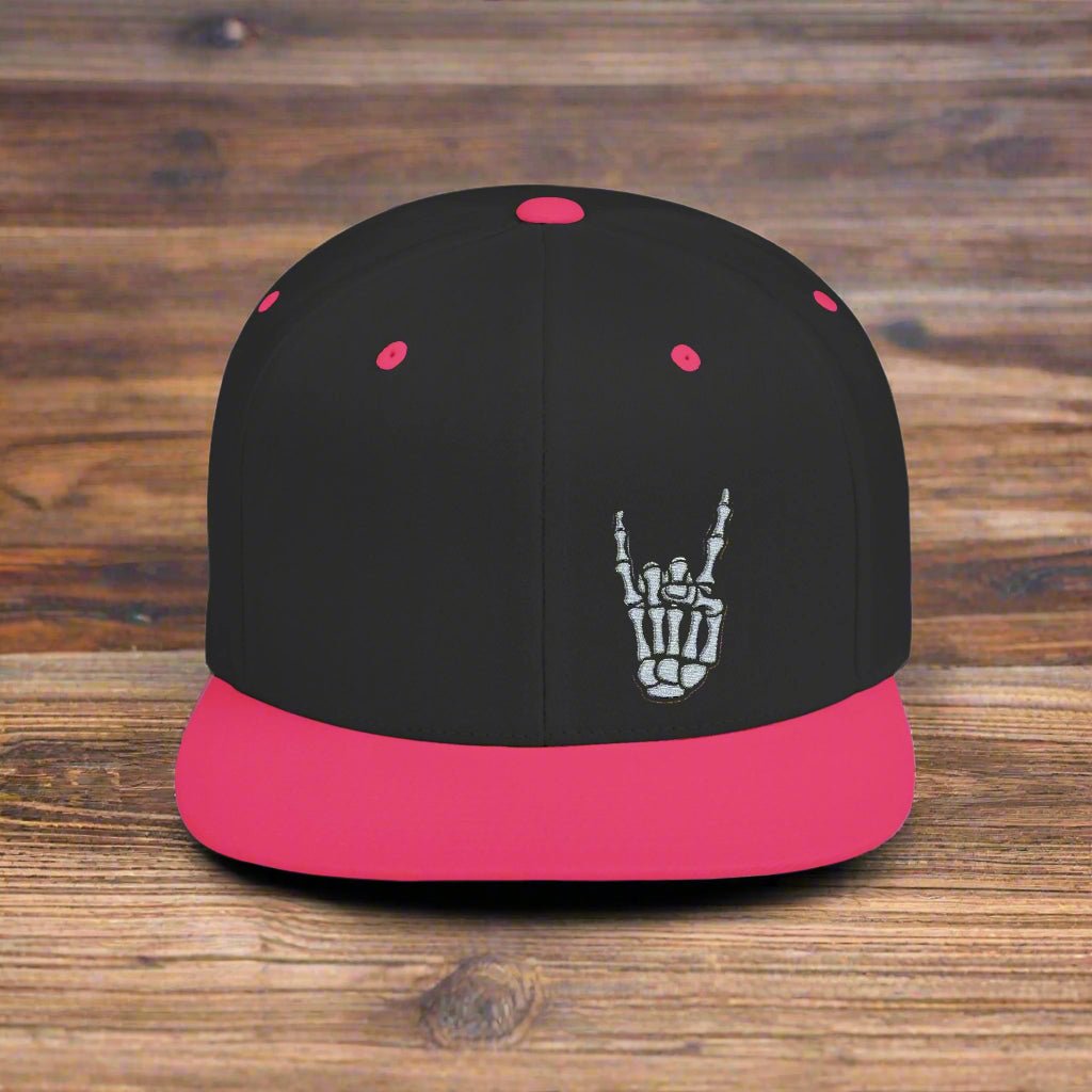 Hats - Skeleton Metal Devil Horn Fingers | Hats &amp; Beanies | Skulls &amp; Skeletons, Metal | Metal from Crypto Zoo Tees