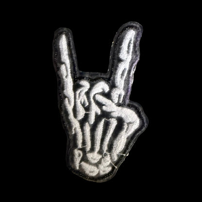 - Skeleton Rock Hand Patch | Iron On Patch | Music, Skulls & Skeletons | Punk from SHIRT MONSTERS
