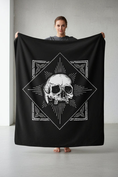All Over Prints - Skull Plush Blanket | Home Decor, Skulls & Skeletons | Goth/Gothic from SHIRT MONSTERS